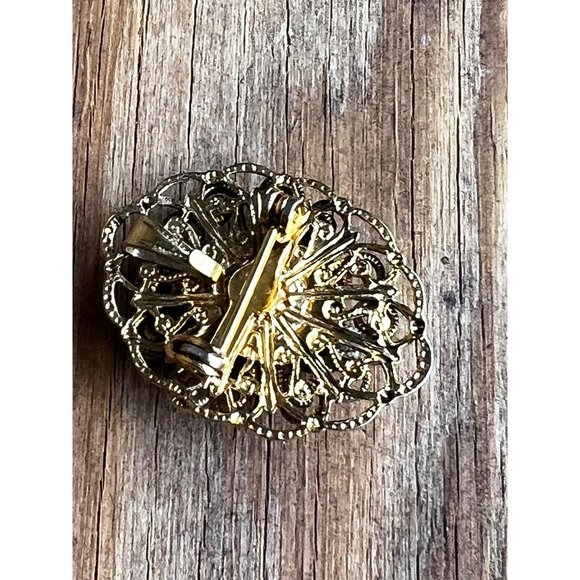 Faux Opal Cabochon pin Brooch Pendant - Picture 3 of 5